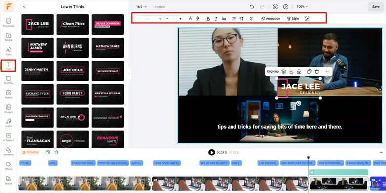 Use the lower thrids to add captions or titles to speakers in a Zoom meeting