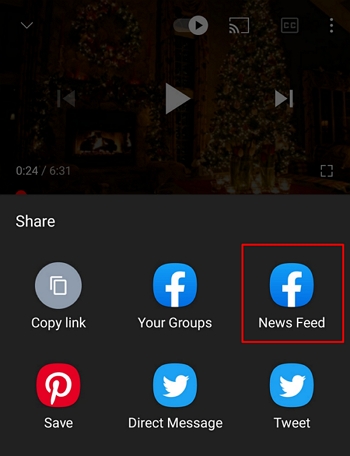 Embed YouTube video in Facebook on Mobile - Step 3-2