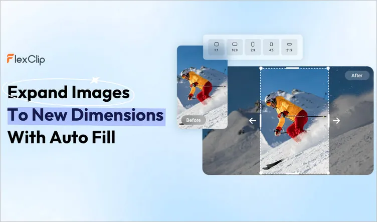 FlexClip's AI Image Extender Tool