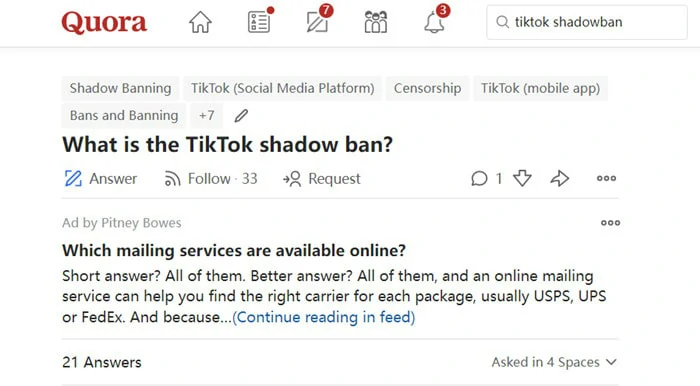 Was ist Tiktok Shadowban