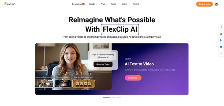 AI-supported Powerful Video Editor Online - FlexClip