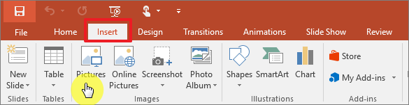 Insert GIF in PowerPoint - Step 2