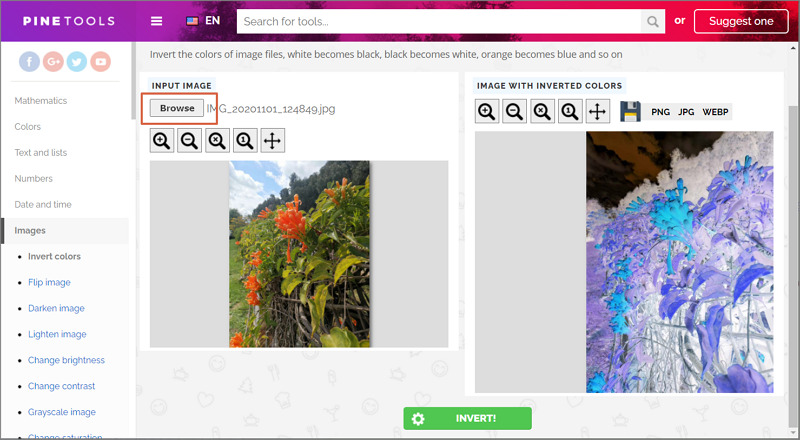 Invert PNG Colors – Online PNG Maker