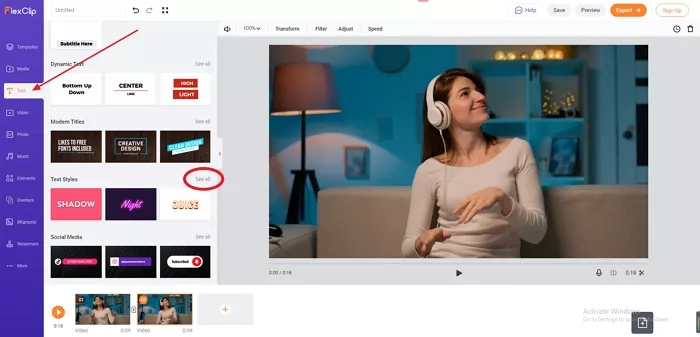 Add pre-made 3D text to the video - Step 2
