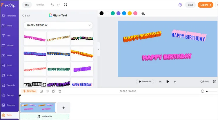 Generate the 3D Text Automatically with Giphy Text Tool - Text Effects