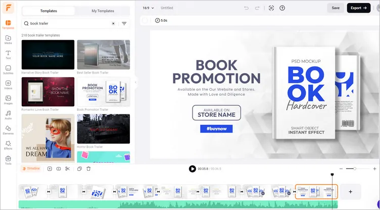 Online Book Trailer Maker - FlexClip