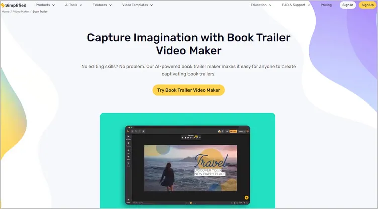 Online Book Trailer Maker - Simplified
