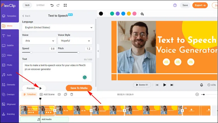 Add Your Text And Convert It to AI Voices