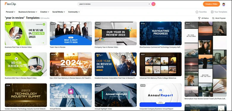 AI-powered Year Recap Video Maker with Templates - FlexClip