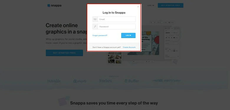 Create a New Account in Snappa