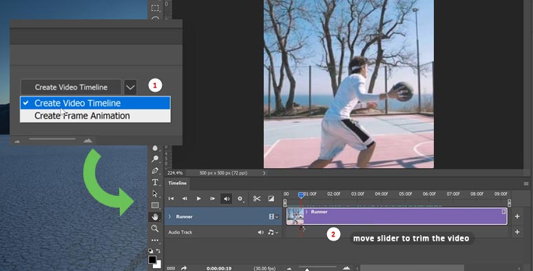 TUTORIAL  How to Make Animated GIF in Photoshop CC [Video Timeline] 