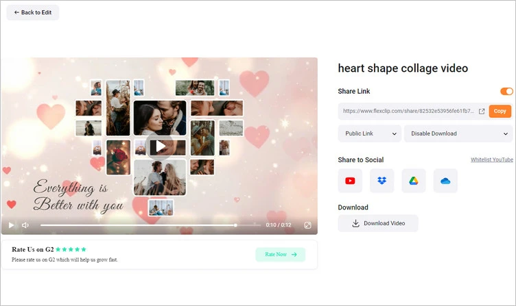 Make a Heart Shape Photo Collage - Export Video