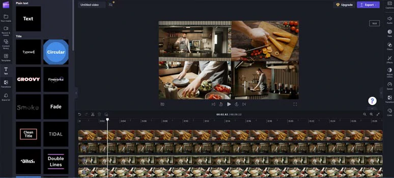 Make multi-screen videos by ClipChamp online
