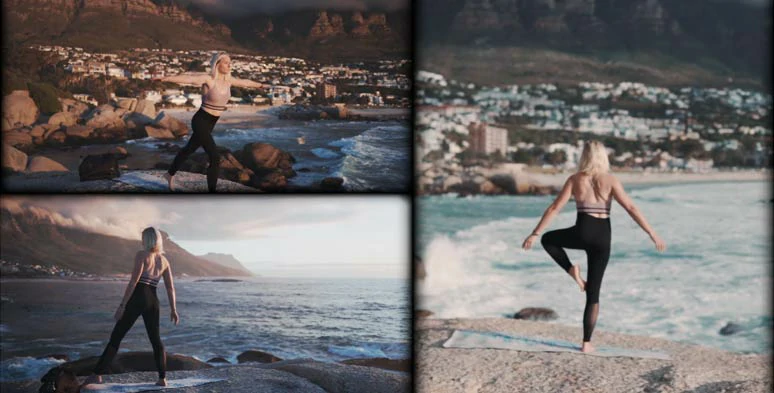 Use multi-screen videos for yoga tutorials from multiple perspectives