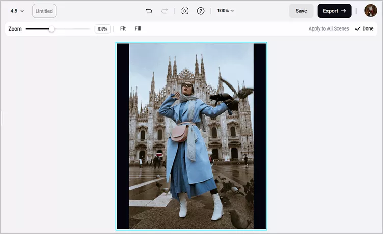 Make a Photo Fit on Instagram without Cropping Using FlexClip - Fit Image