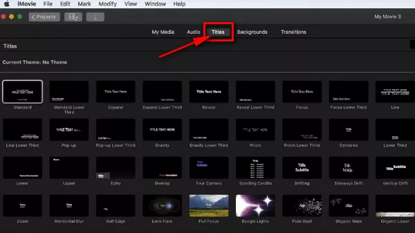Add Text - iMovie
