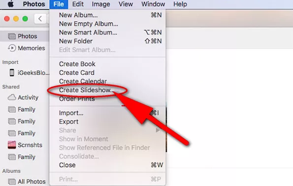 Create Slideshow on Mac - Photos App