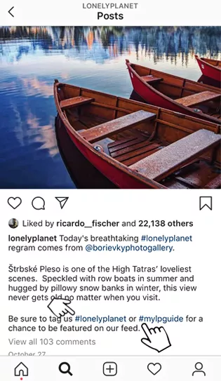 Add hashtags to engage more audience