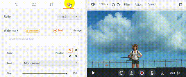 Add animated texts and widget for an Instagram post