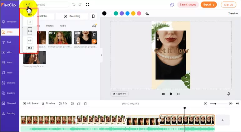 Add Text to TikTok Video at Different Times - Pick Ratio