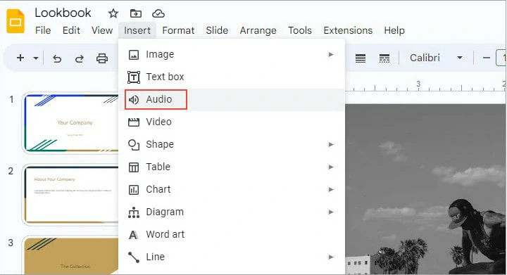 Insert the Added Audio Recording to Google Drive