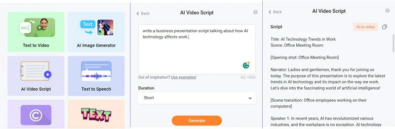 Use FlexClip's AI Video Script Generator to Generate an Excellent Script