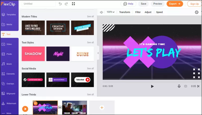 Edit Your Recording with FlexClip