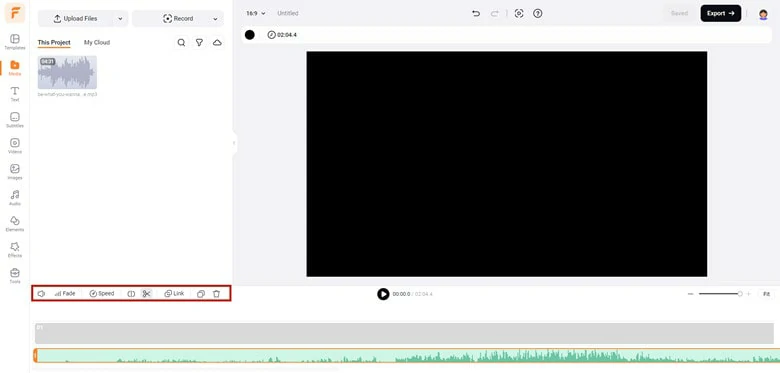 Add Soundtrack to Timeline and Match the Audio Duration