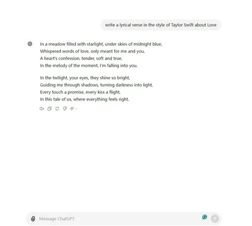 Ask ChatGPT to Generate Tailored Lyrics for You