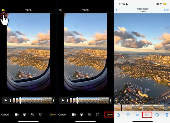 Remove sound from iPhone video using the native Photos app on iPhone
