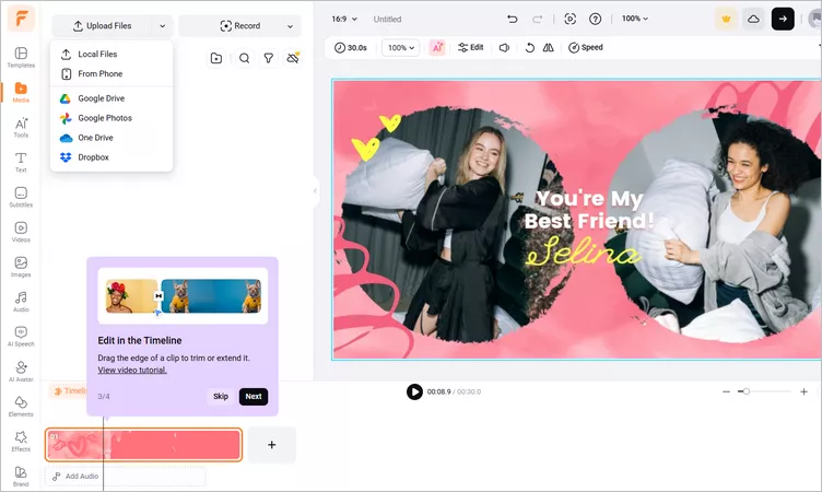Replace Part of Video - Upload