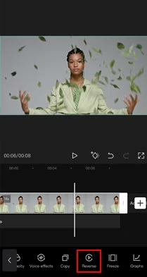 How to reverse a video by CapCut