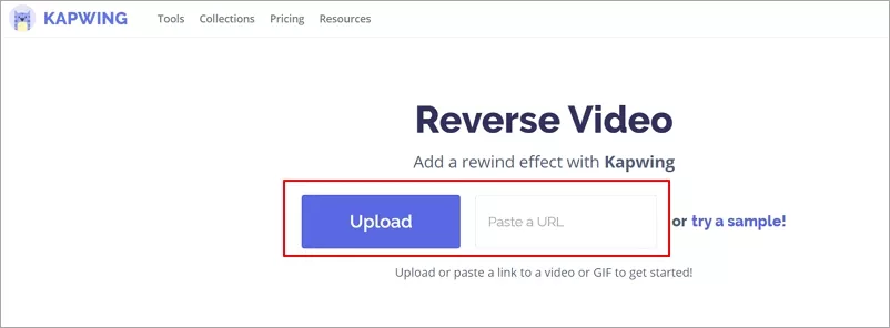Online Video Reverser - KAPWING