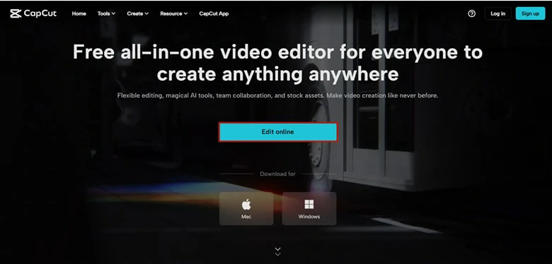 Enter the Editing Page of CapCut