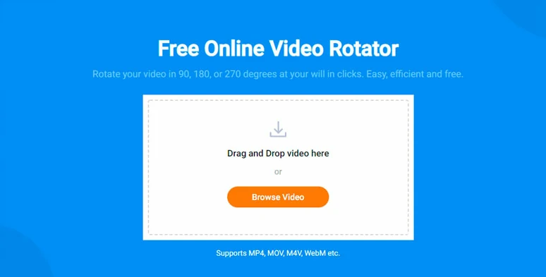 Drag and drop videos to FLexClip online video rotator