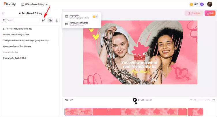 Make a Video Shorter with AI Text-based Editor - Edit and Cut