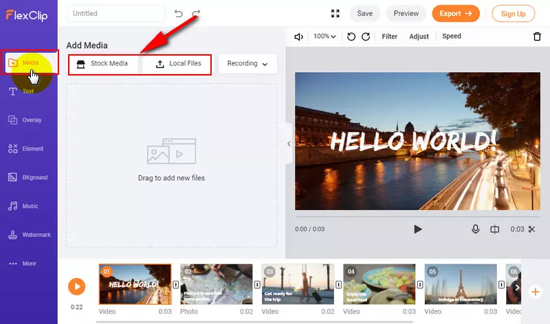 Split Video Online: Upload Video