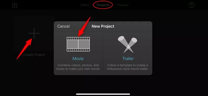 How to Split a Clip in iMovie on iPhone: Step 1