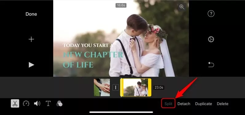 How to Split a Clip in iMovie on iPhone: Step 3