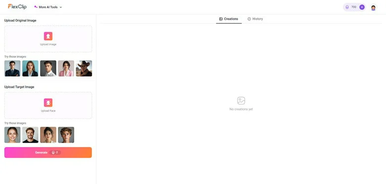 Open Your Browser and Navigate to FlexClip's AI Face Swap Tool