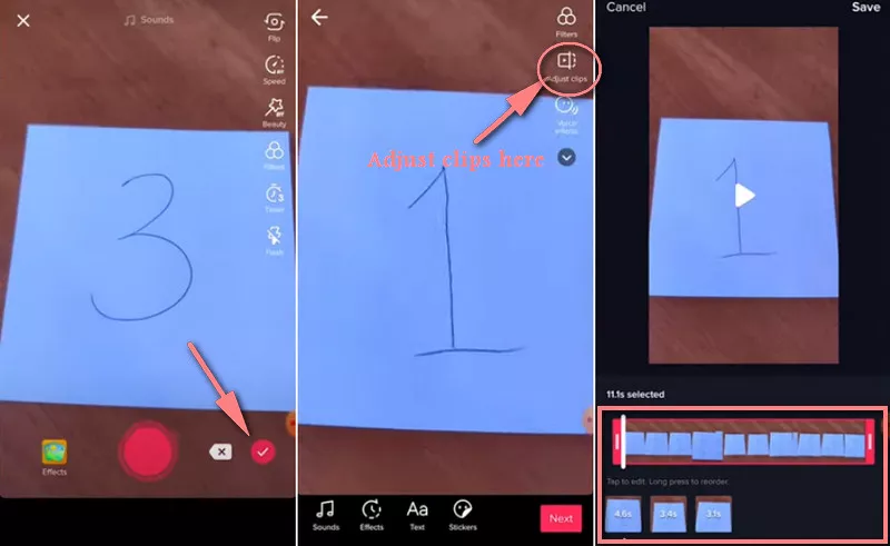 Trim a Video in TikTok via the