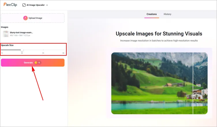 Deblur Text in Image with FlexClip - Generate
