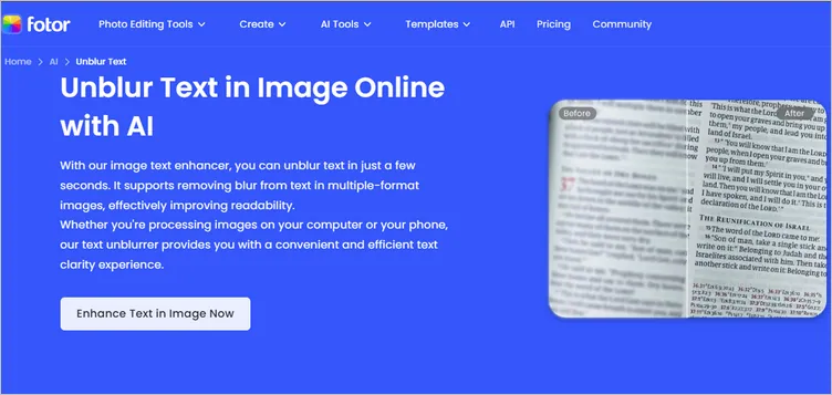 Online AI Image Text Enhancer - Fotor
