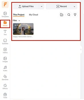 Import the Horizontal YouTube Video