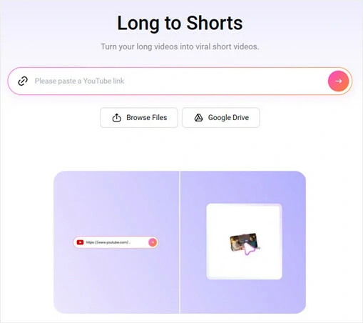 Import Video to FlexClip's Long-to-short Generator