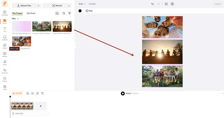 Layer These Videos to Form a Vertical Video Collage