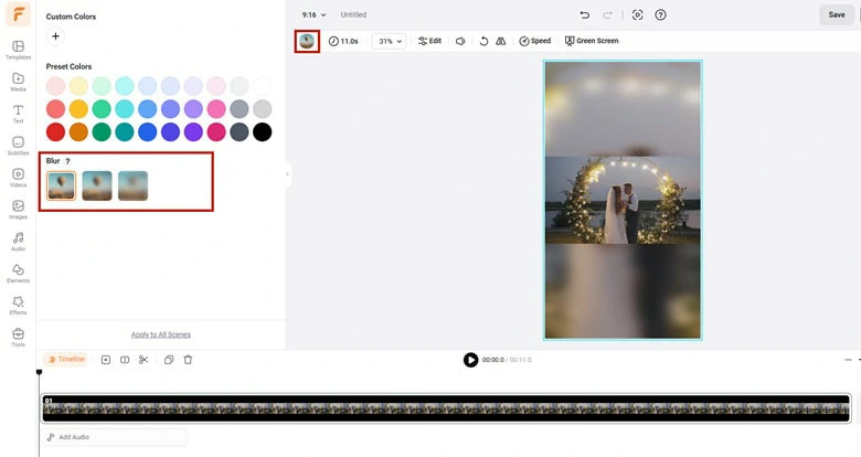 Replace the Black Bars of Your Vertical Video with Background Blurred Effect