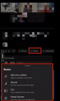 Upload Horizontal Video on YouTube Shorts with Remix Tool