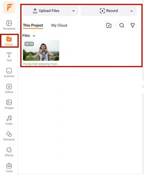 Upload Horizontal YouTube Video to FlexClip