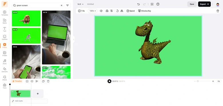 Extensive Green Screen Resources in FlexClip